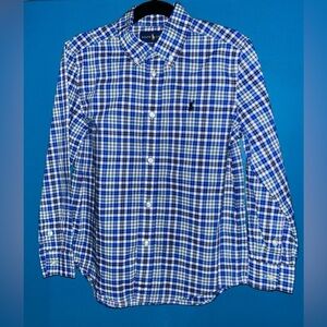 Ralph Lauren • Boys Plaid Cotton Poplin Shirt • Size 7
